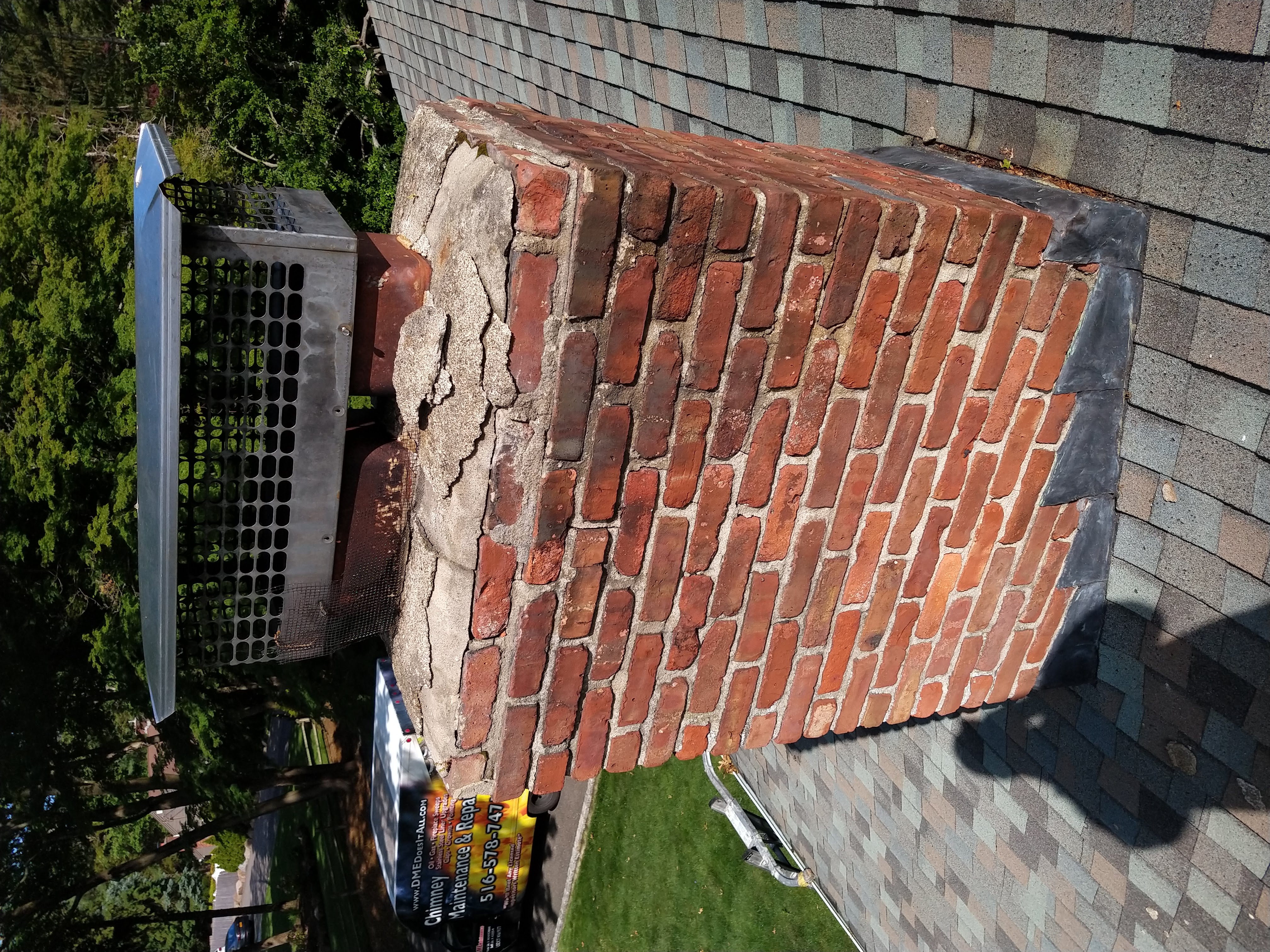AN OLD, RUSTED CHIMNEY CAP IN MONTAUK