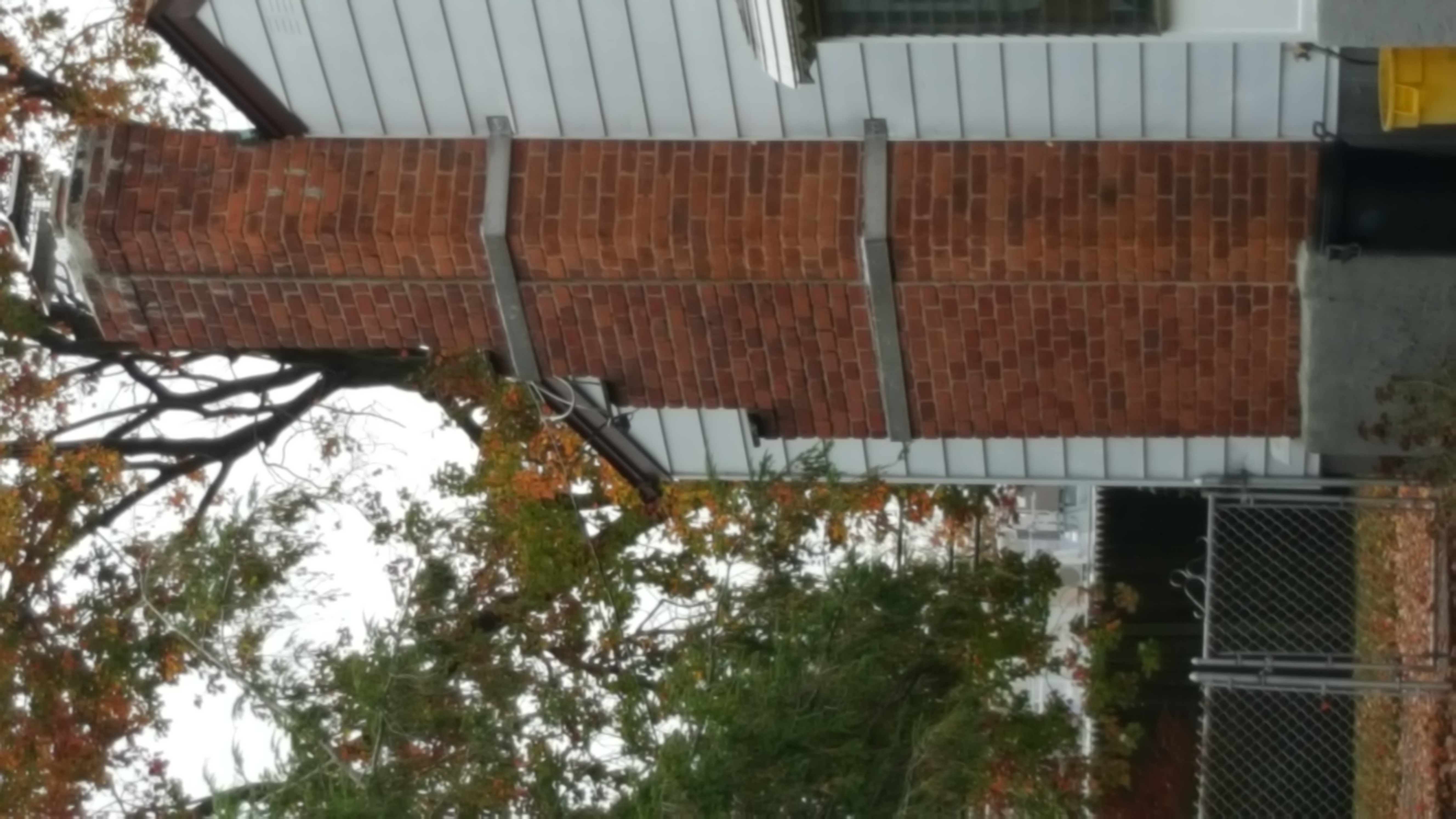 Damaged chimney before repair Montauk NY